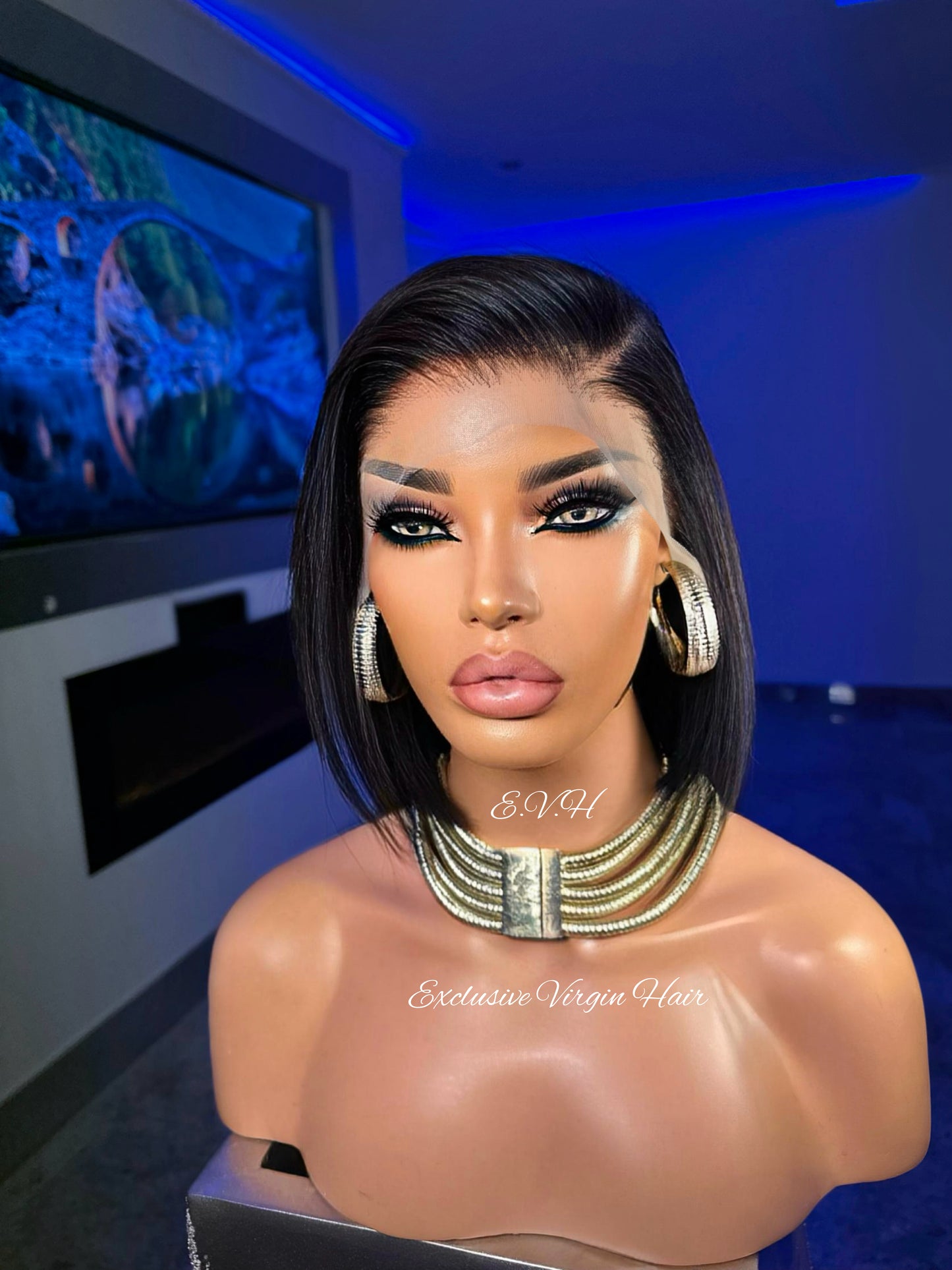 PERUVIAN HAIR FULL FRONTAL BOB WIGS