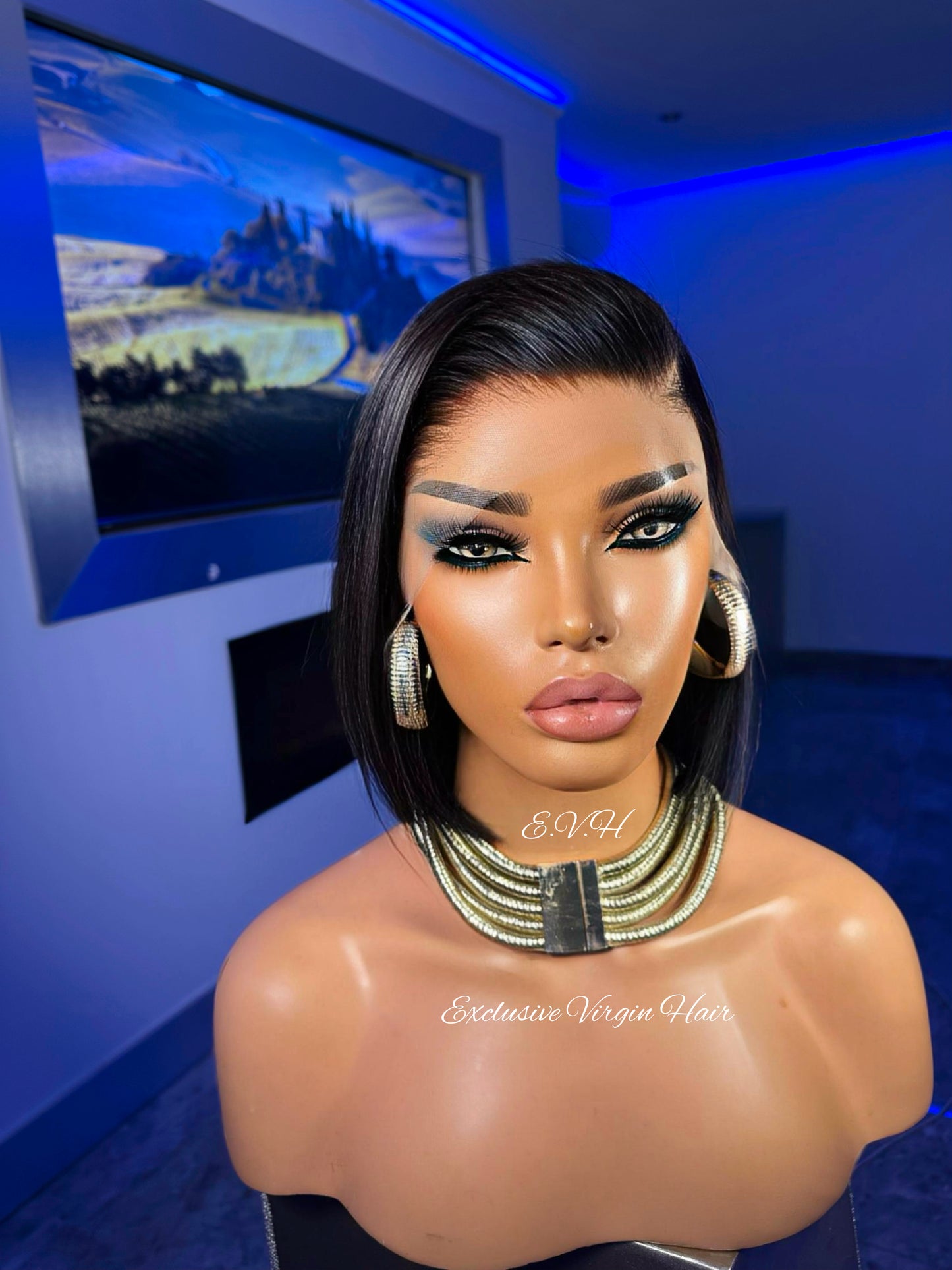 PERUVIAN HAIR FULL FRONTAL BOB WIGS